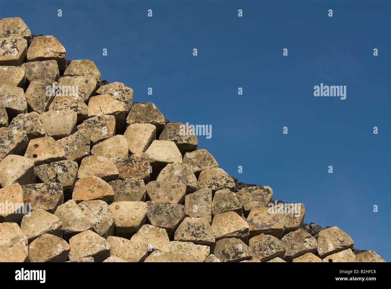 Beton figured patterned structure structures stacked Stock Photo