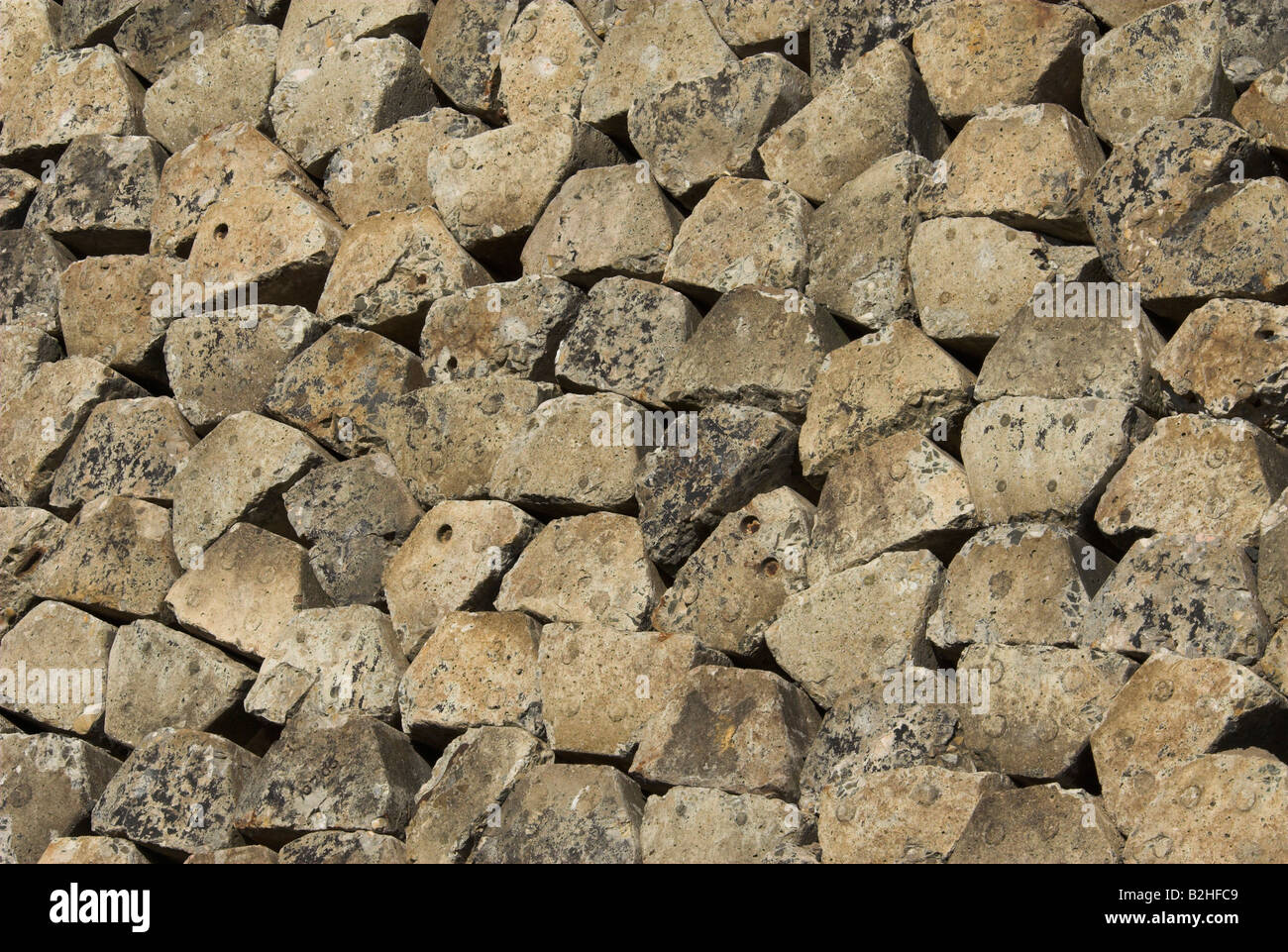 Beton figured patterned structure structures stacked Stock Photo