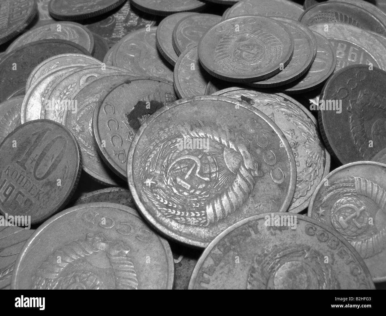 Old gold coins Black and White Stock Photos & Images - Alamy