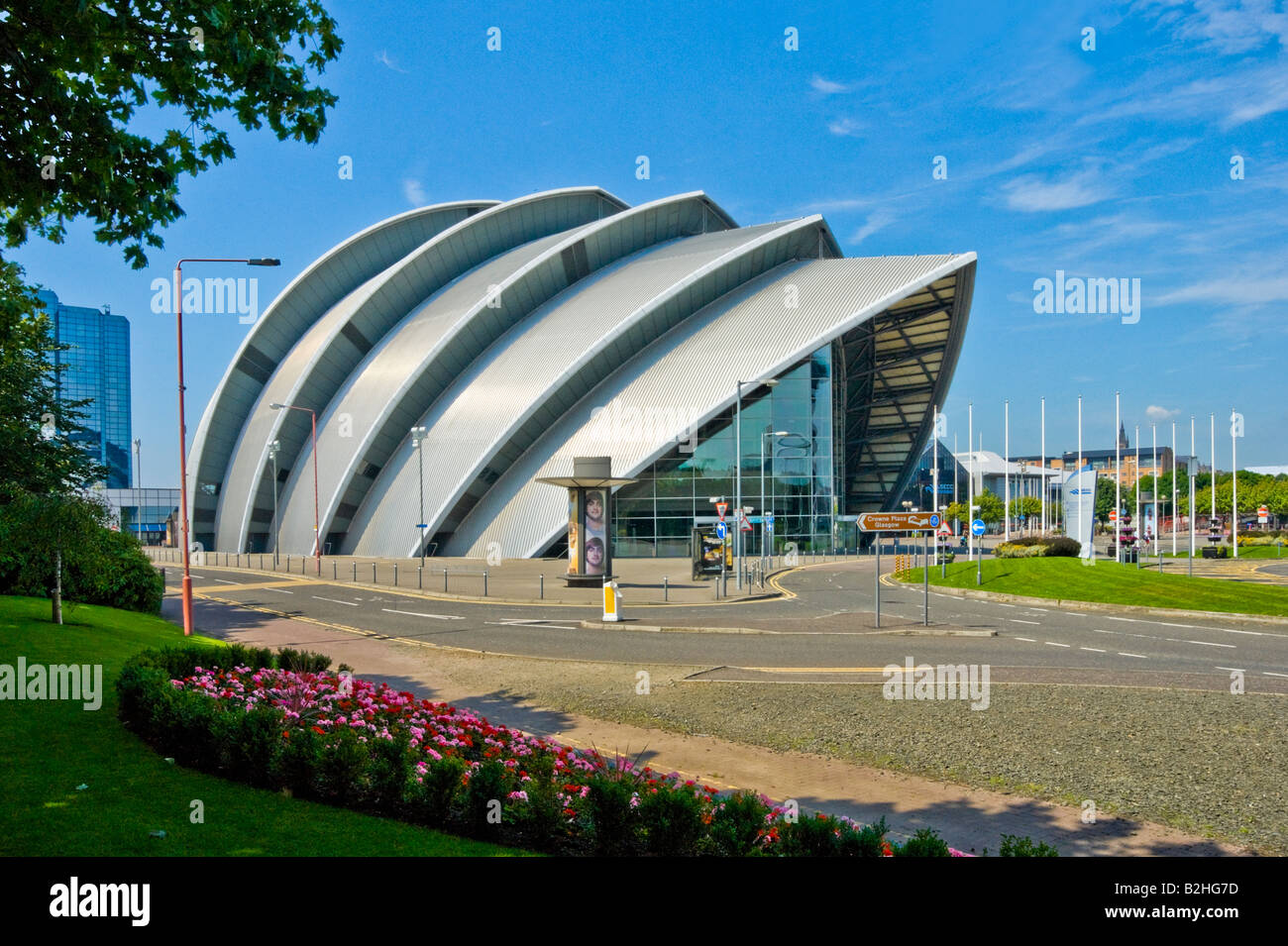 The Clyde Auditorium also called popularly the 'Armadillo' forming part of the Scottish Exhibition + Conference Centre Glasgow Stock Photo
