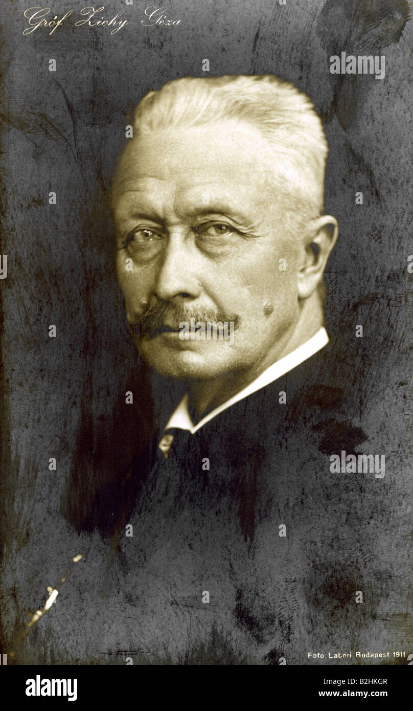 Zichy, Count Geza, 22.7.1849 - 14.1.1924, Hungarian composer, portrait, picture postcard, Latori, Budapest, 1911, Stock Photo