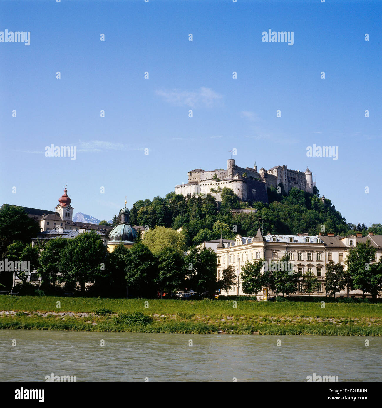geography / travel, Austria, Salzburg country, Salzburg, Hohensalzburg , Salzach, Stock Photo
