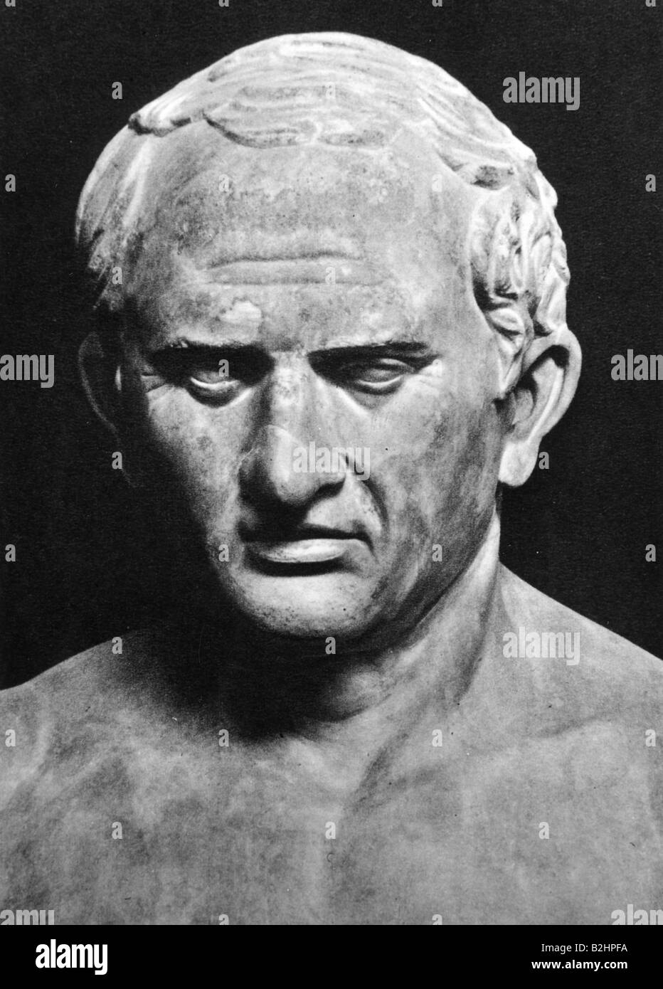 Cicero, Marcus Tullius, 3.1.106 - 7.12.43 BC, Roman politician, portrait, bust, Vatican museum Rome, Italy, Stock Photo