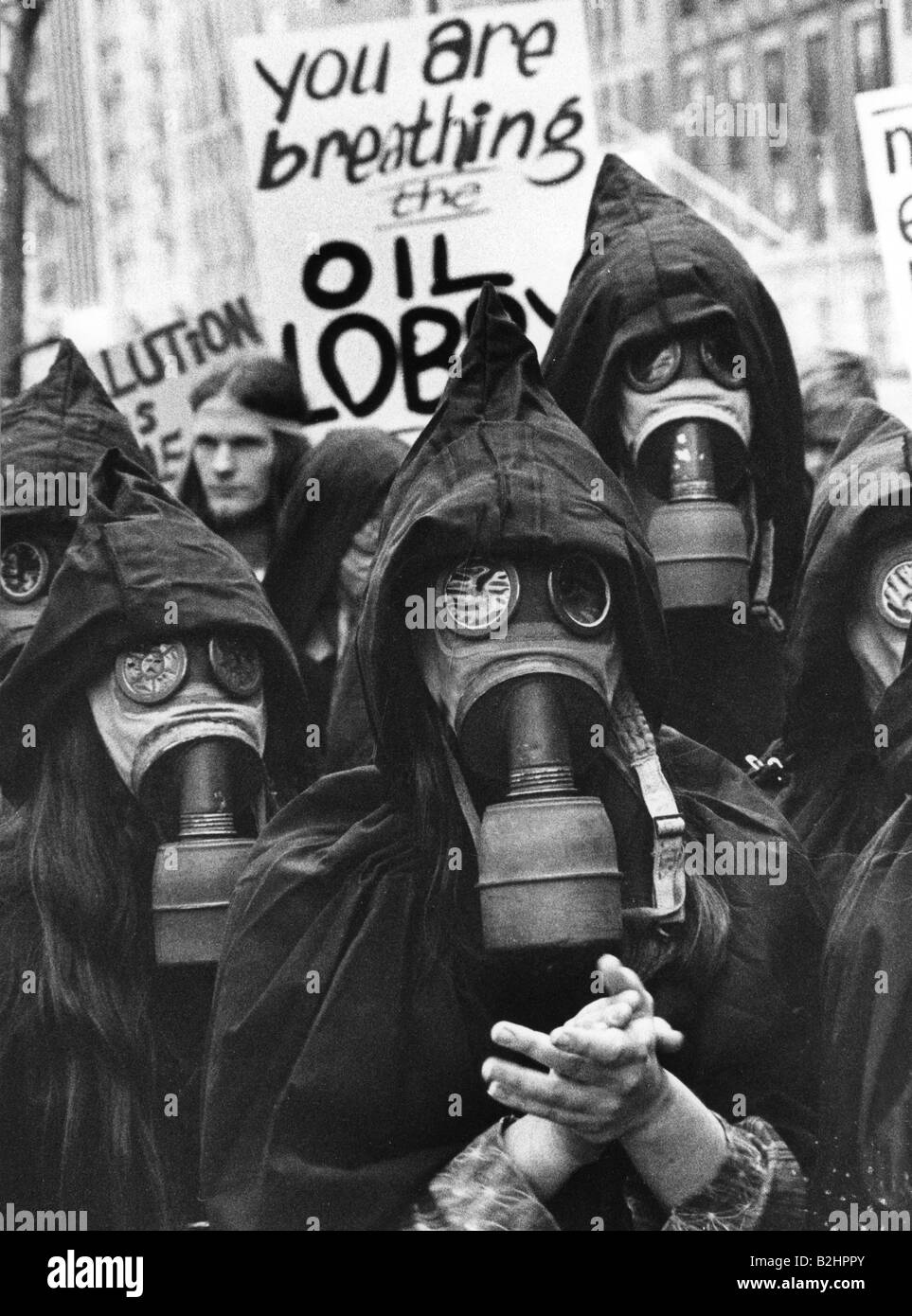 geography/travel, USA, politics, demonstrations, demostration against air pollution, New York City, 1971, Stock Photo