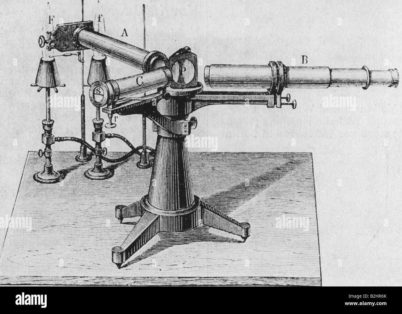 Kirchhoff, Gustav Robert, 12.3.1824 - 17.10.1887, German physicist, spectroskop, developed together with Robert , Stock Photo