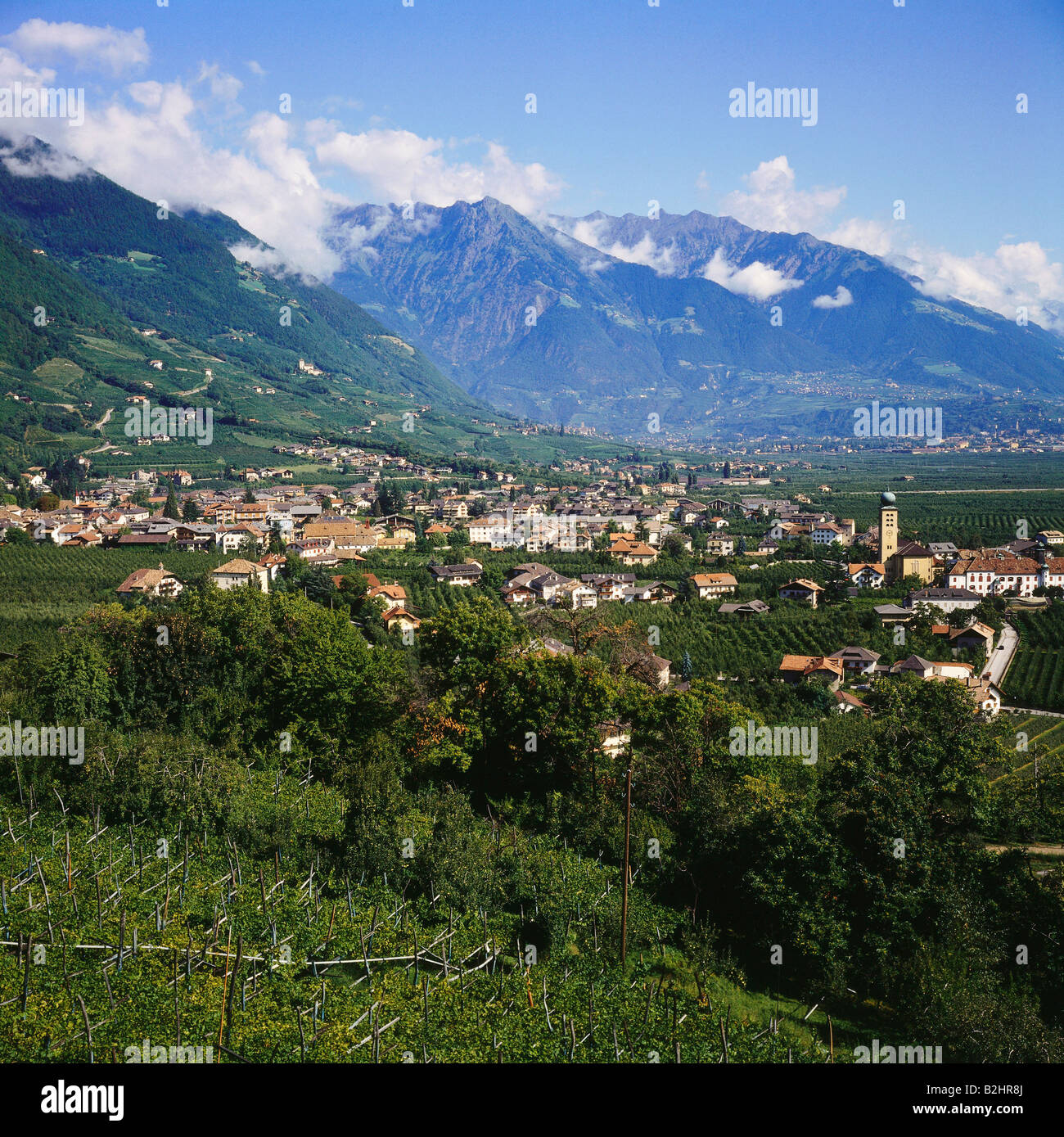 geography / travel, Italy, South Tyrol, look at Lana at Meran, Stock Photo