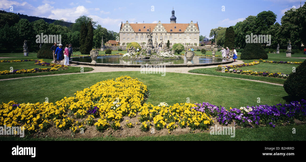 geography / travel, Germany, Baden-Wuerttemberg, Weikersheim, castles, castle Weikersheim, castle and castle grounds, Baden Wuer Stock Photo