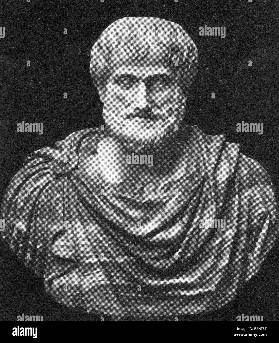 Aristotle, 384 - 322 BC, Greek philosopher, portrait, bust, Museo Nazionale delle Terme, Rome, Stock Photo