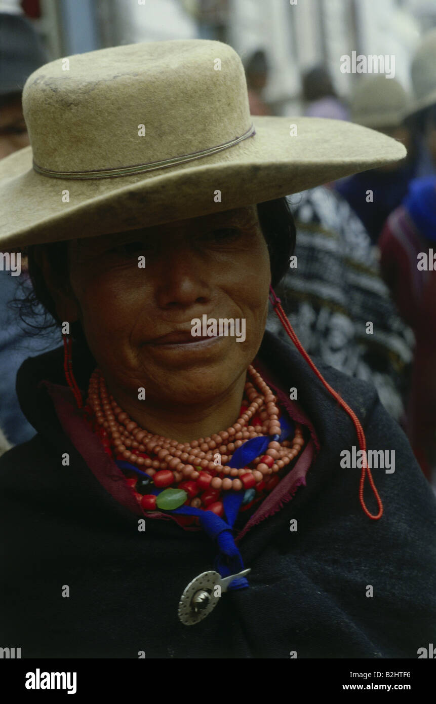 people, women, Ecuador, Ambato, woman with hat, ethnic, ethnology, South America, portrait, native, indigenous, SOAM, Stock Photo