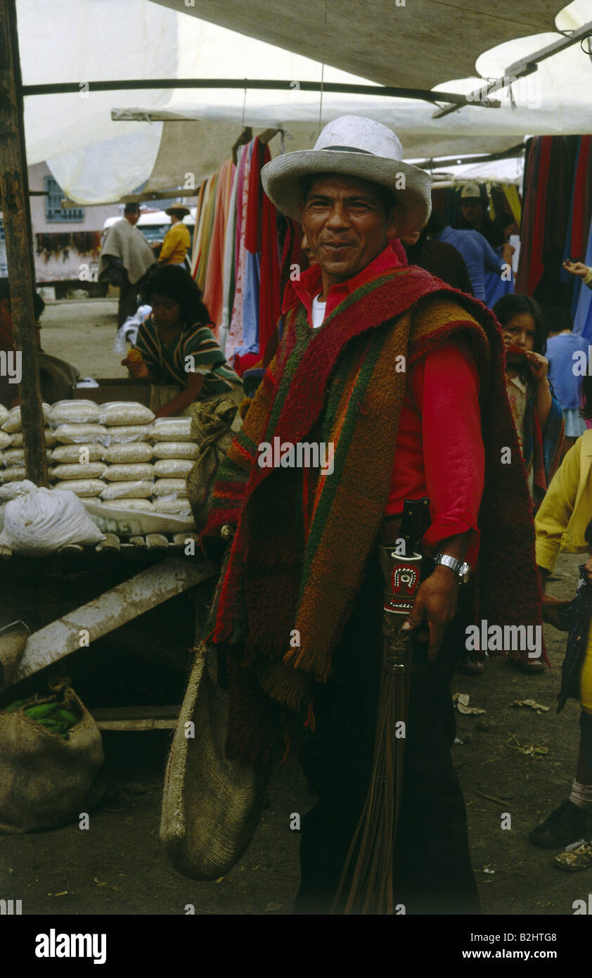 people, men, South America, man on market, ethnic, ethnology, native, indigenous, half length, SOAM, Stock Photo