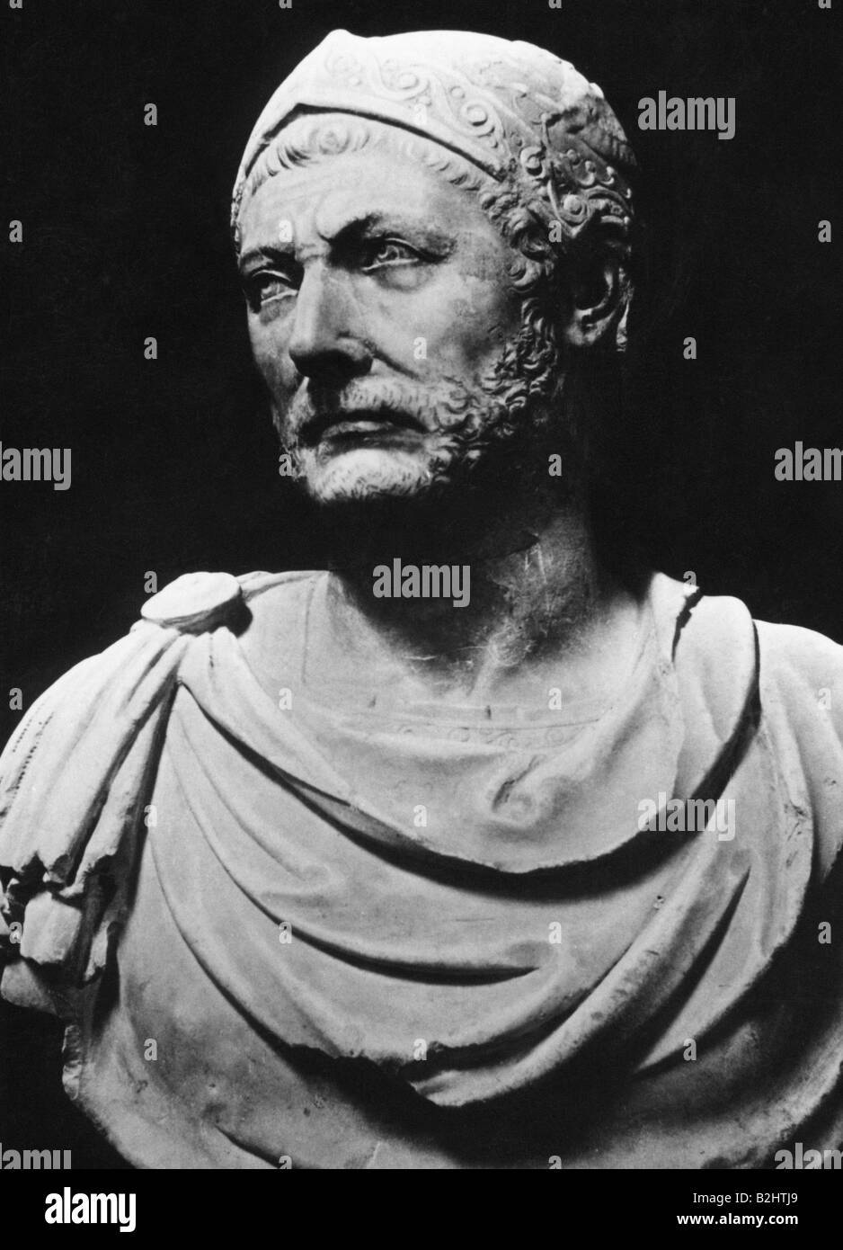 Hannibal, 247 - 183 BC, carthaginian General, portrait, ancient bust from Capua, Naples National Museum, , Stock Photo