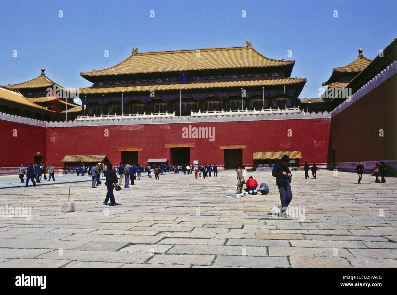 geography / travel, China, Beijing, Imperial palace, city gate and Mao Hall, exterior view, 1970s, Stock Photo