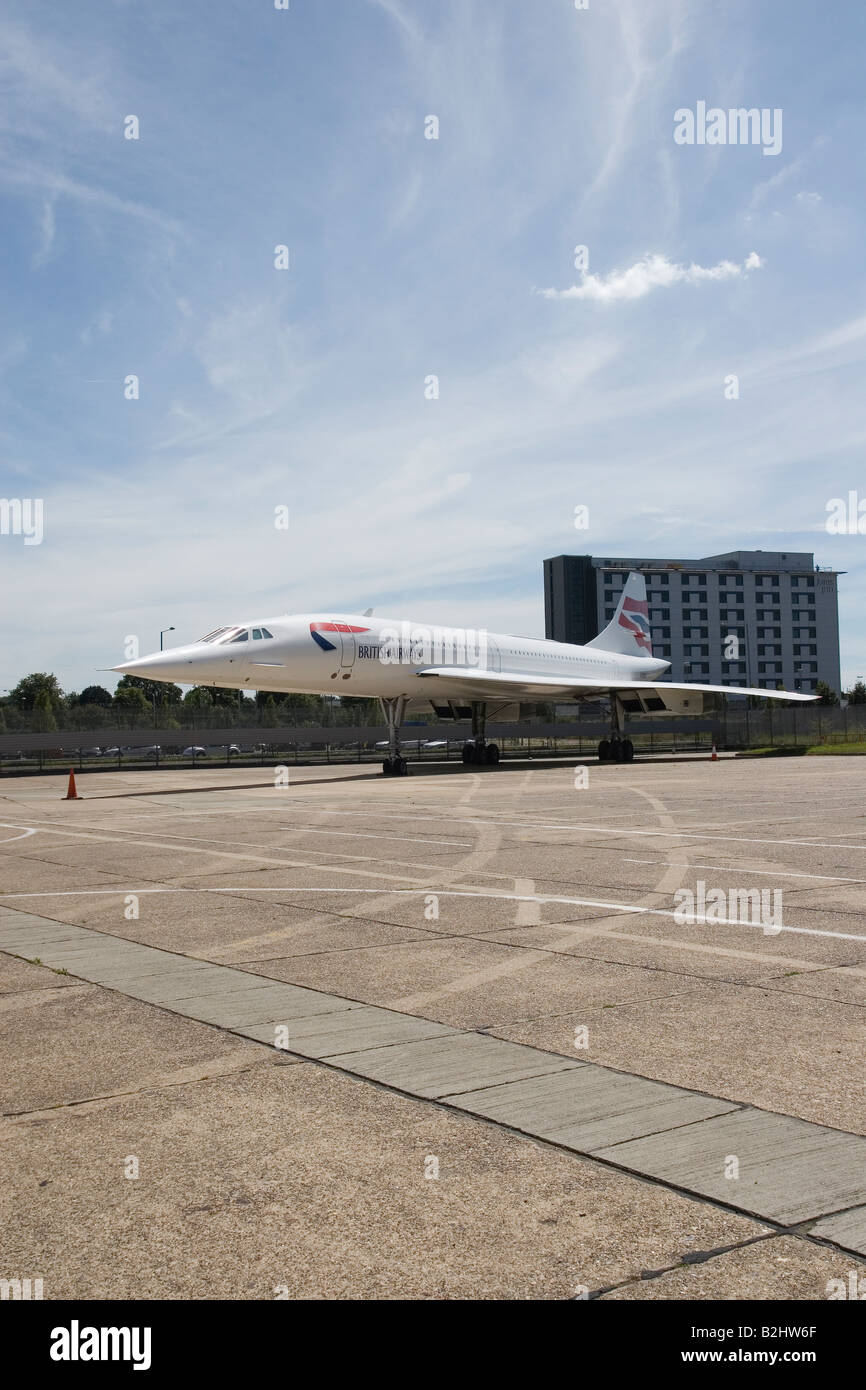 British Airways Concorde at Heathrow Airport Stock Photo