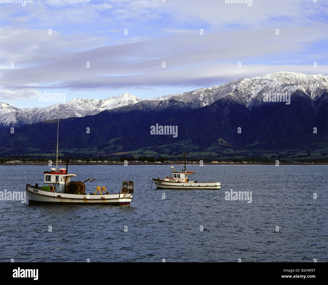 geography / travel, New Zealand, Kaikoura, peninsula with fishing