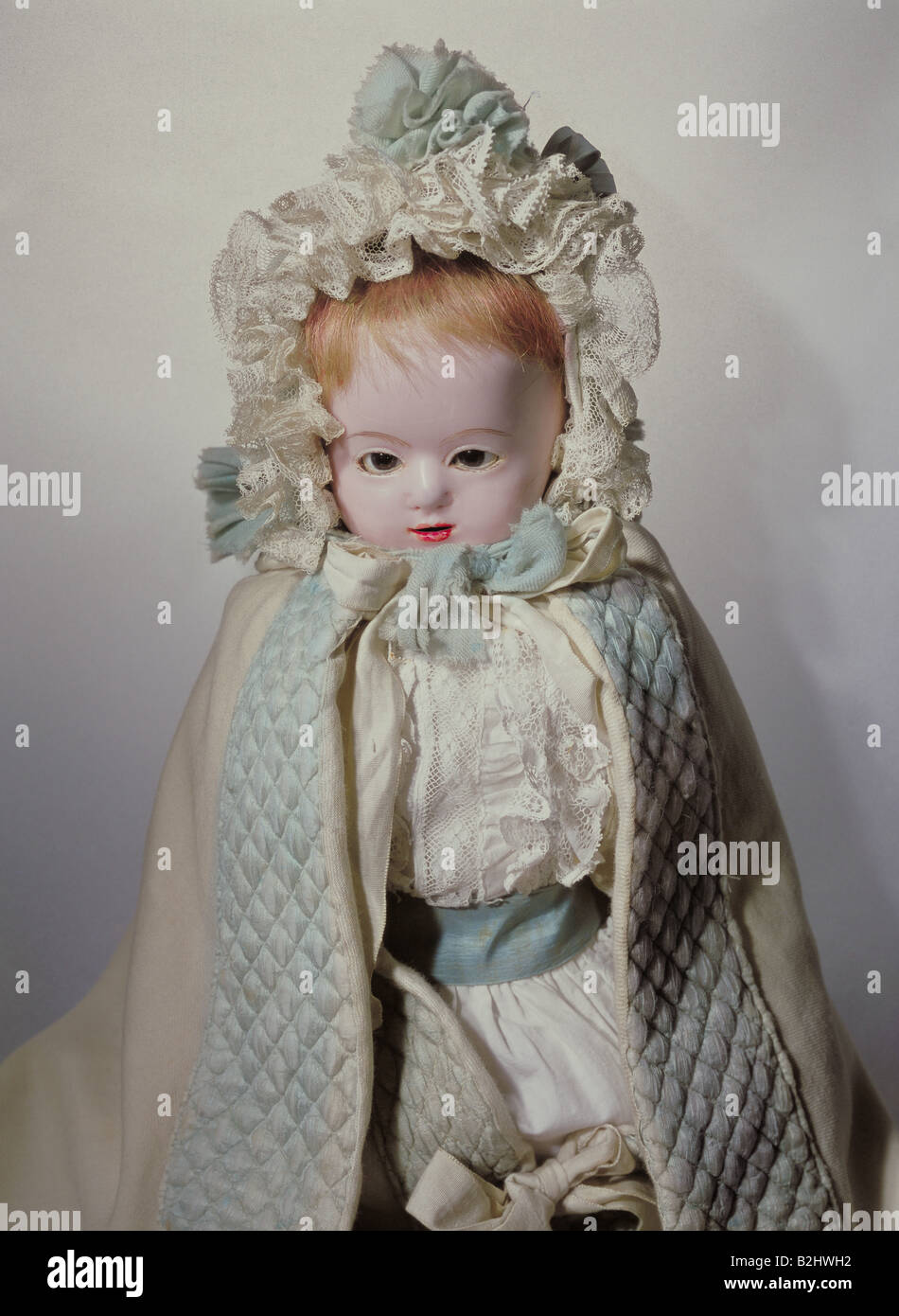 toys, dolls, "Baby doll in christening robe", wax, cloth, real hair,  clothes, height 47 cm, with bonnet 53 cm, England, circa 1880, Bethnal  Green Museum, London Stock Photo - Alamy