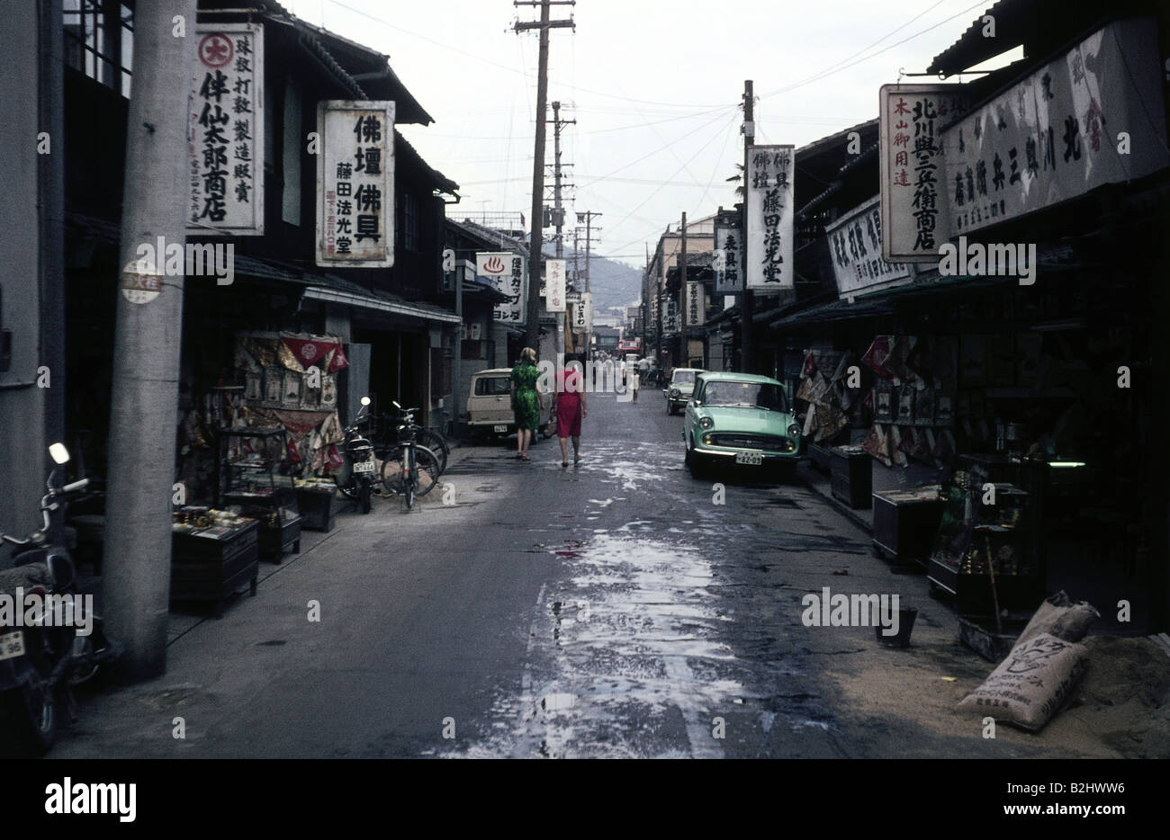 geography / travel, Japan, Kyoto, cities, street scenes, Old Town, 1965
