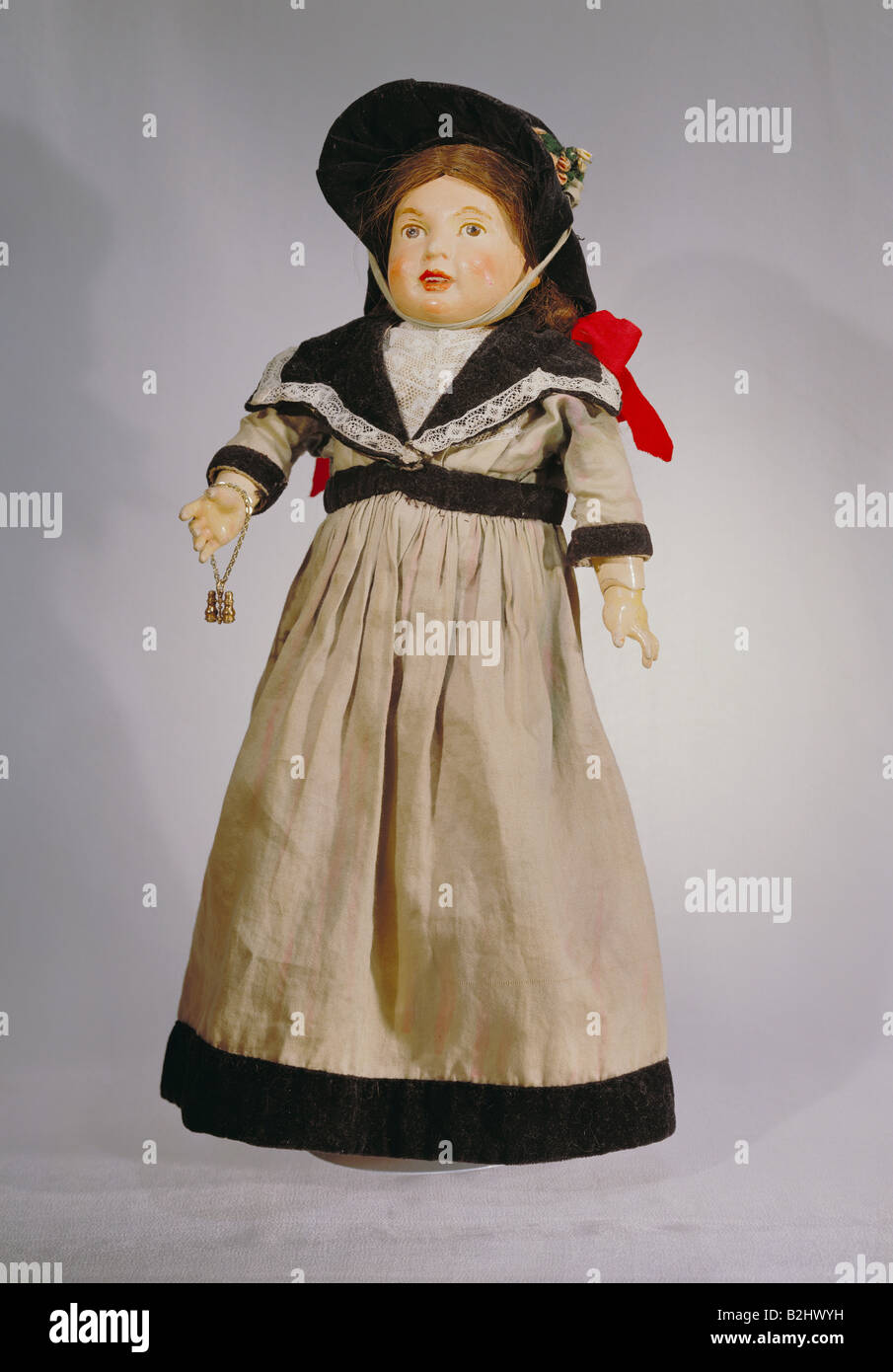 toys, dolls, "Reformpuppe" (Reform doll), by Marion Kaulitz, height 46 cm, Munich, Germany, circa 1908, Munich doll museum, Stock Photo