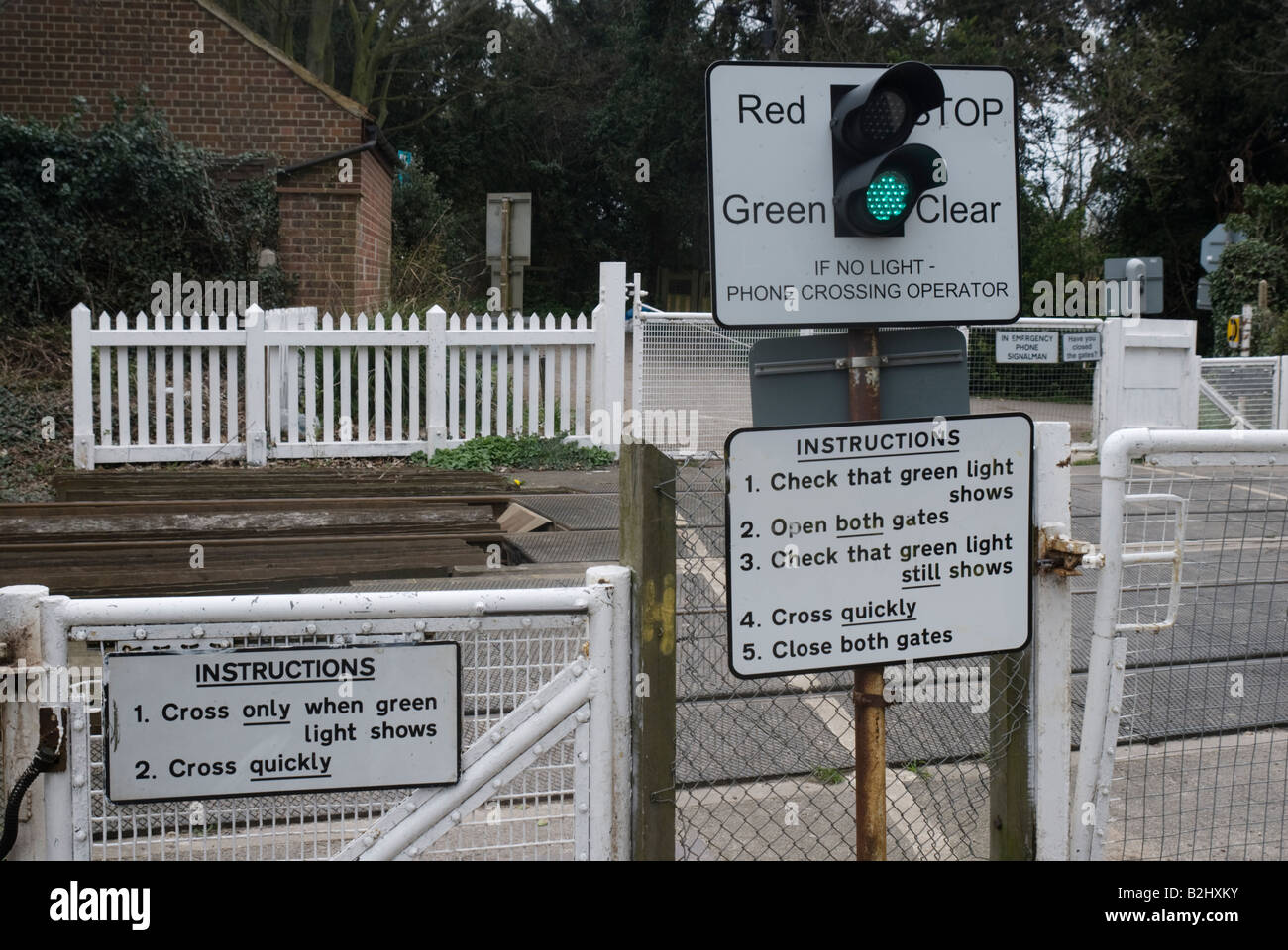 Manually Operated Level Crossing Near Dover Kent Uk Stock Photo Alamy