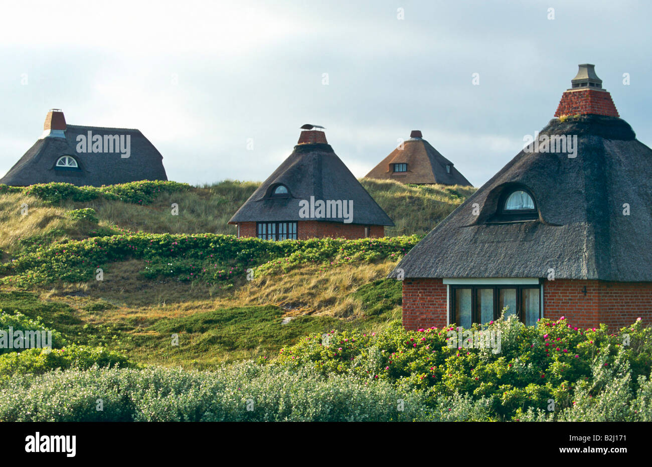hoernum settlement country homes sylt north frisia germany north frisan island germany Stock Photo