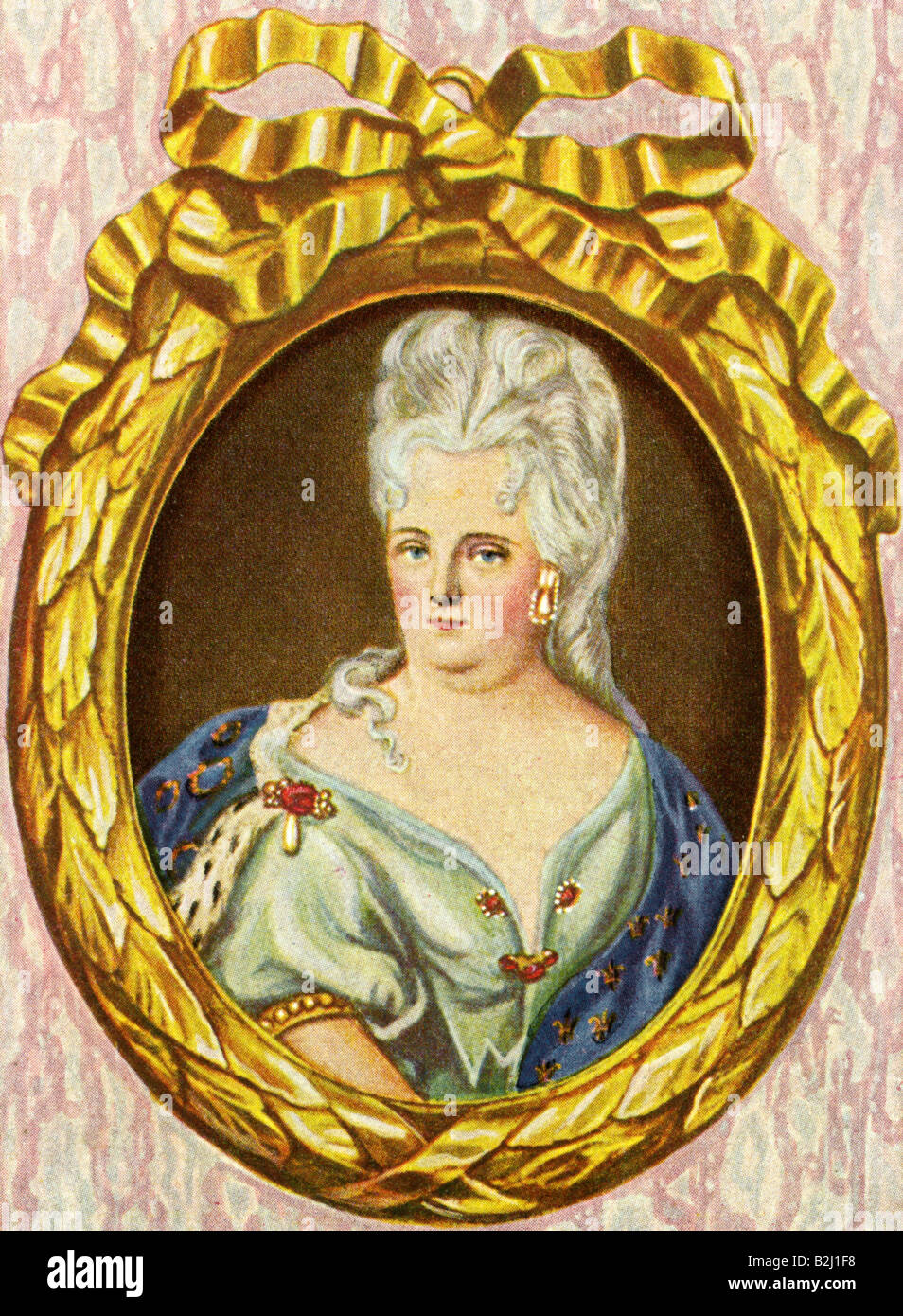 Elizabeth Charlotte, 27.5.1652 - 8.12.1722, Duchess of Orleans 17.11.1671 - 8.6.1701, portrait, print after contemporary miniature, , Stock Photo