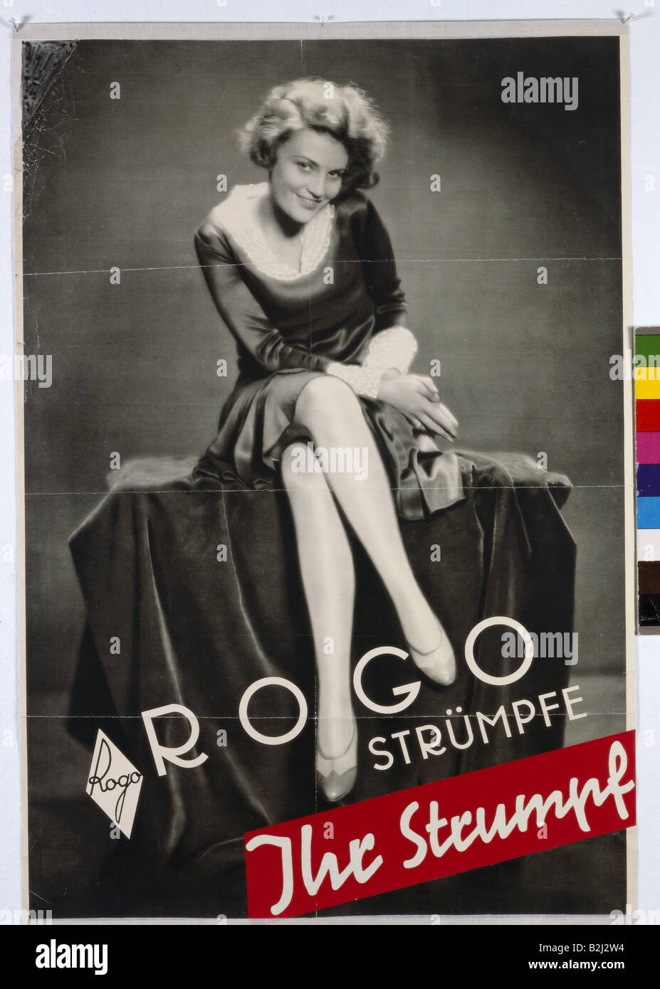 advertising, fashion, stockings, Rogo Struempfe, poster 'Ihr Strumpf' (Your stocking), 1920s, Stock Photo