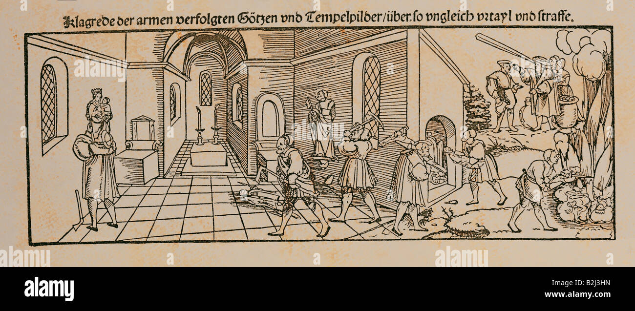 Reformation Klagrede Der Armen Verfolgten Goetzen Und Tempelpilder Stock Photo Alamy