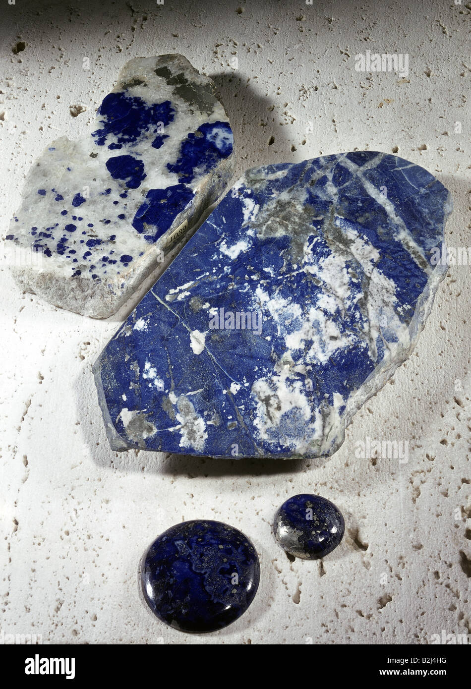 geology, stone, gemstones, lapis lazuli, Xinjiang, China, private collection, Additional-Rights-Clearance-Info-Not-Available Stock Photo