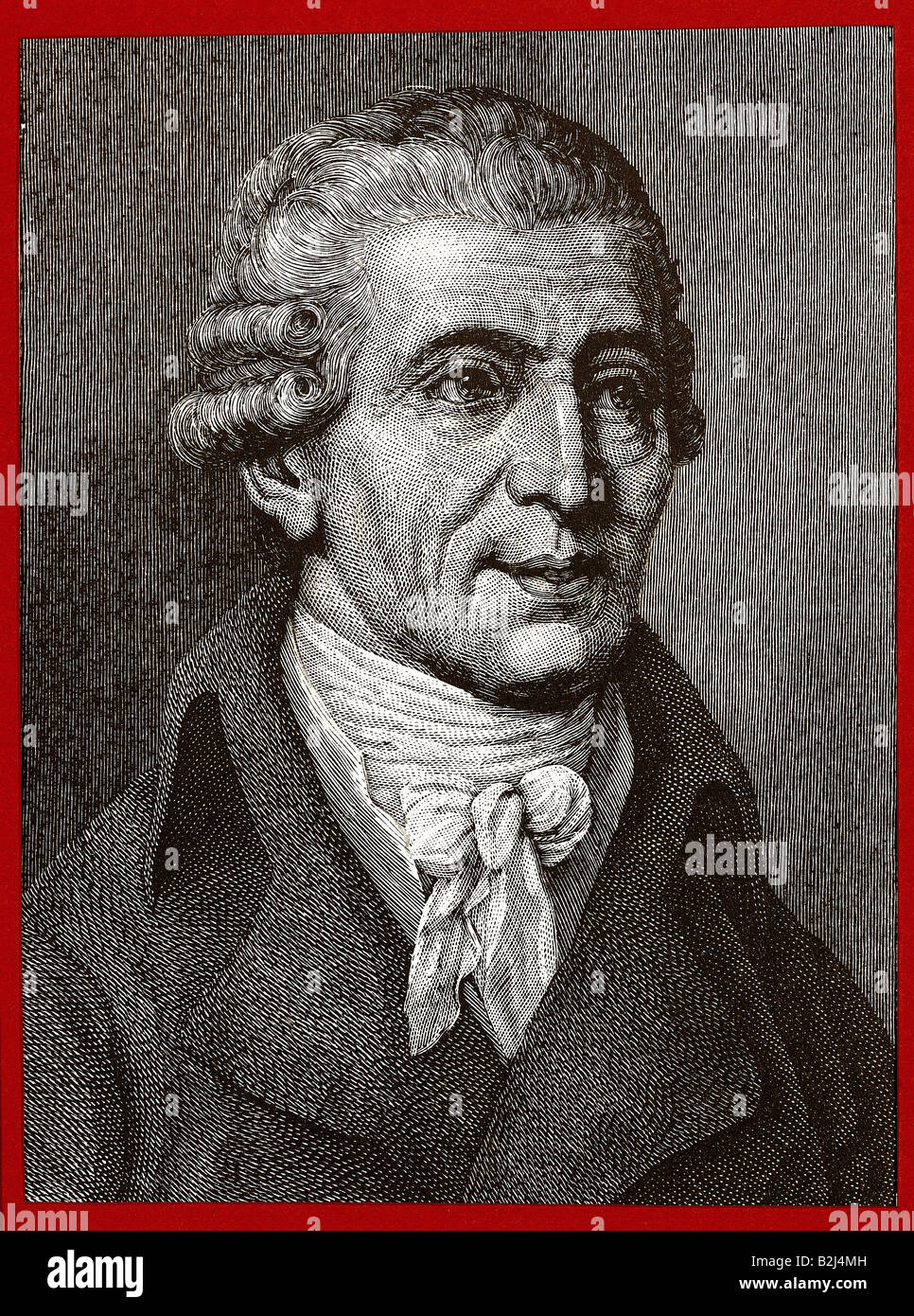 Haydn, Joseph, 31.3.1732 - 31.5.1809, Austrian musician (composer), portrait, wood engraving by Moritz Klinkicht, circa 1900, Stock Photo