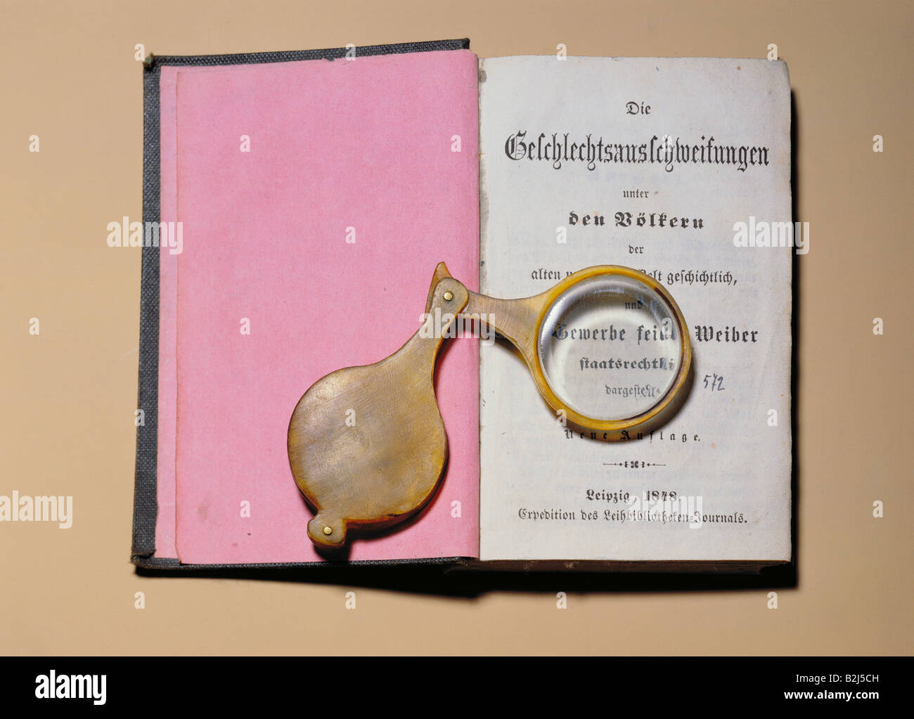 science, ohysics, optics, magnyfying glass, Nuremberg, 18th century, private collection, , Stock Photo