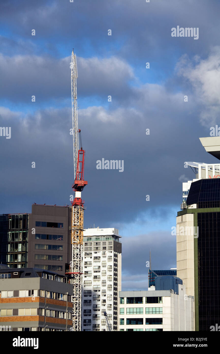 CRANE AND HIGH RISE BUILDINGS AUCKLAND NEW ZEALAND Stock Photo Alamy