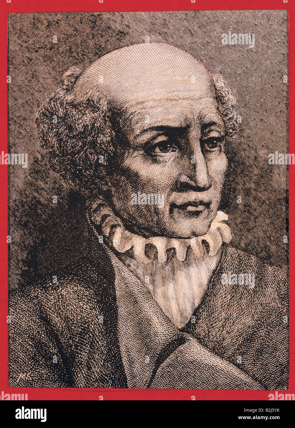 Paracelsus, 1493 - 24.9.1541, Swiss physician and alchemist, portrait, wood engraving by Moritz Klinkicht, circa 1900, private collection, , Stock Photo