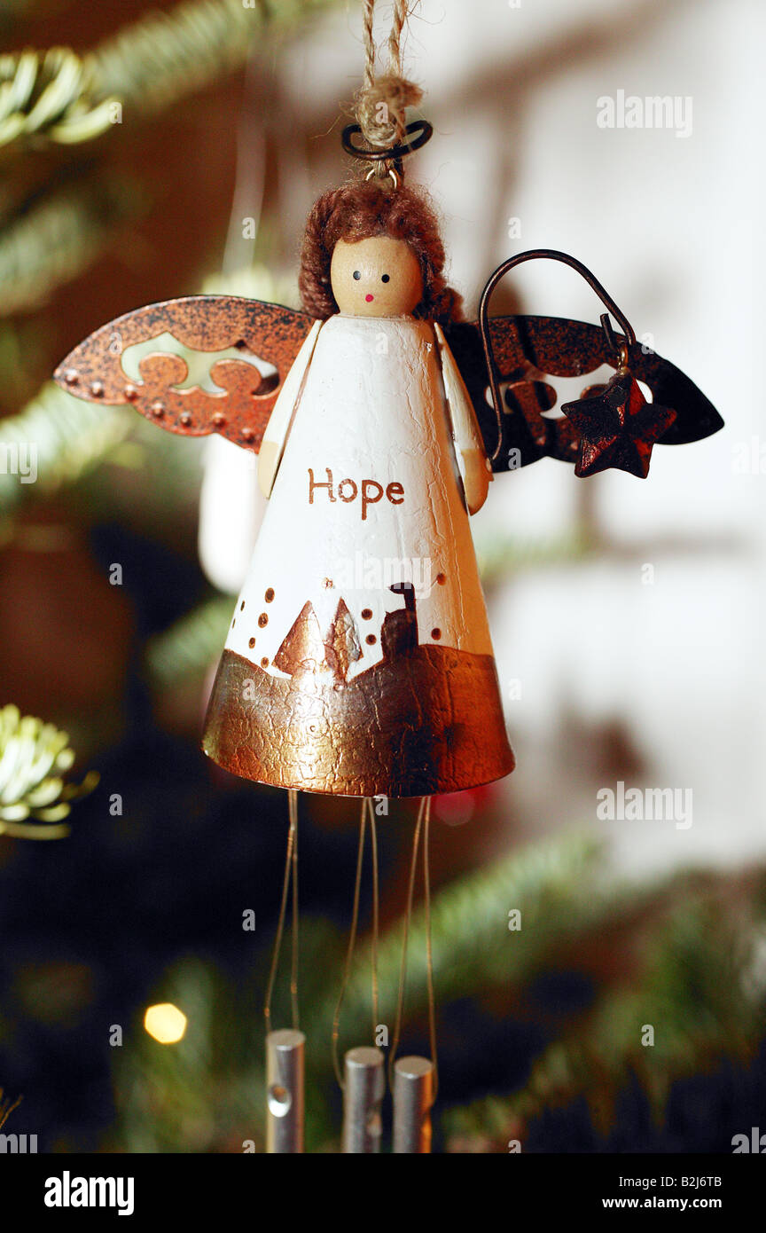Christmas tree decoration, Angel of hope Stock Photo Alamy