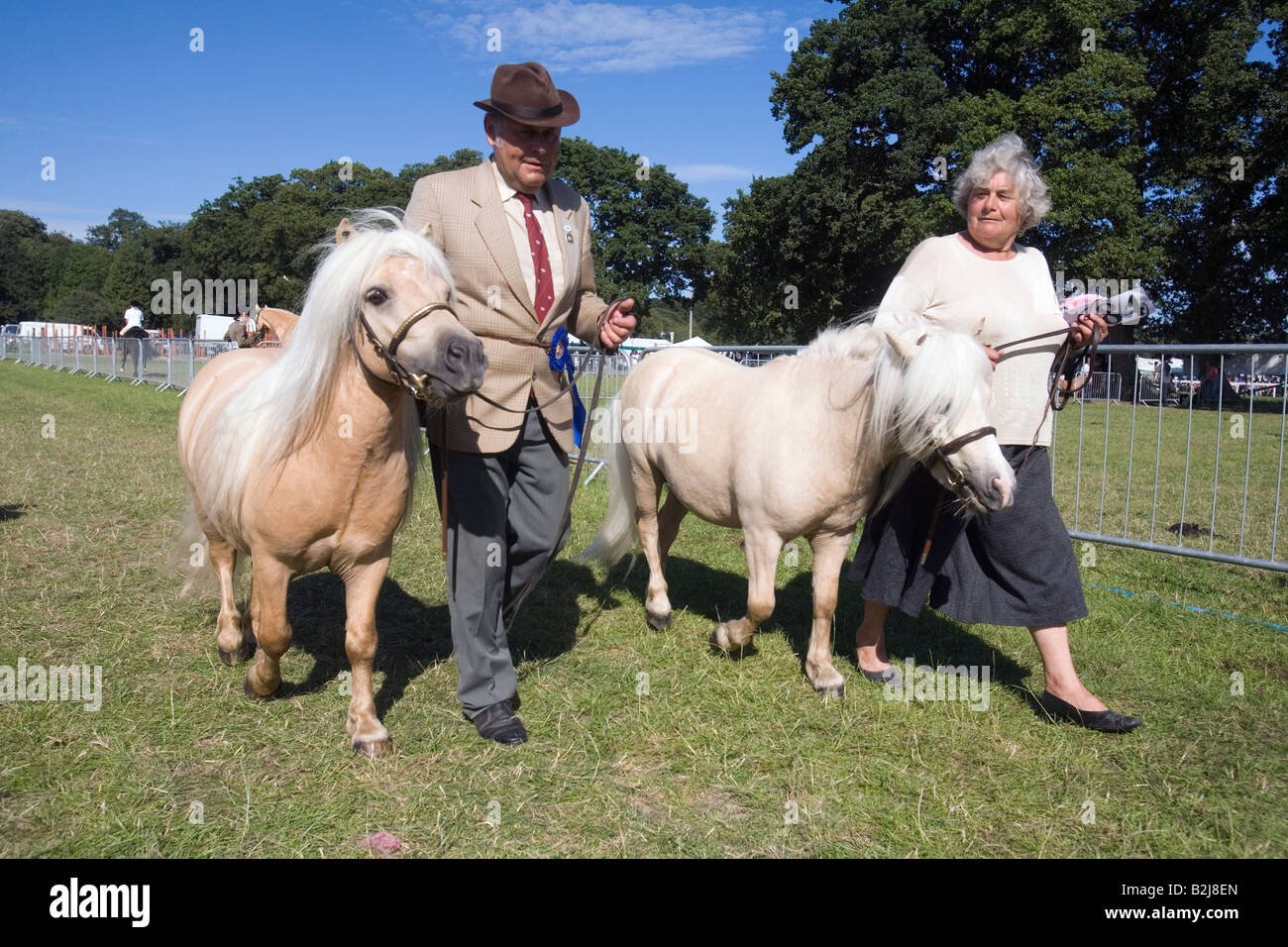pony owners at the New Forest county show, Brockenhurst, Hampshire, england Stock Photo