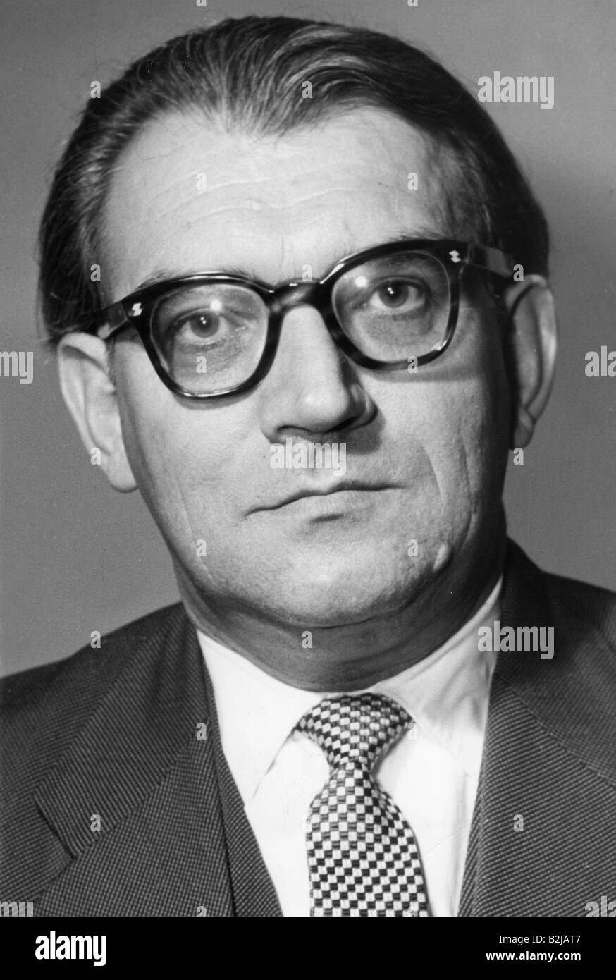 Lenz, Hans, 12.7.1907 - 28.8.1968, German politician (CDU), portrait, Bonn, 24.10.1961, , Stock Photo