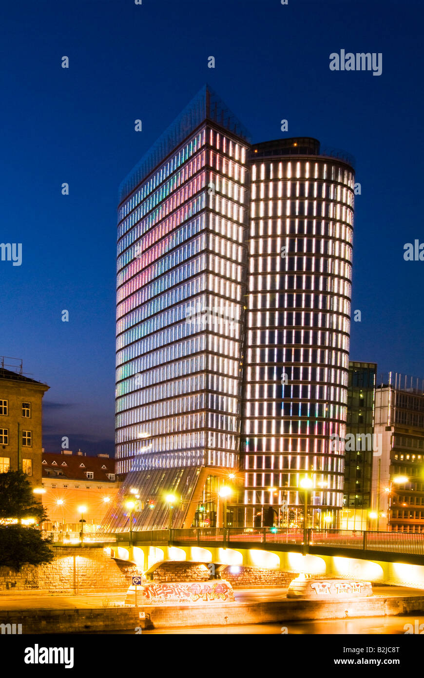 Uniqua tower vienna austria Stock Photo