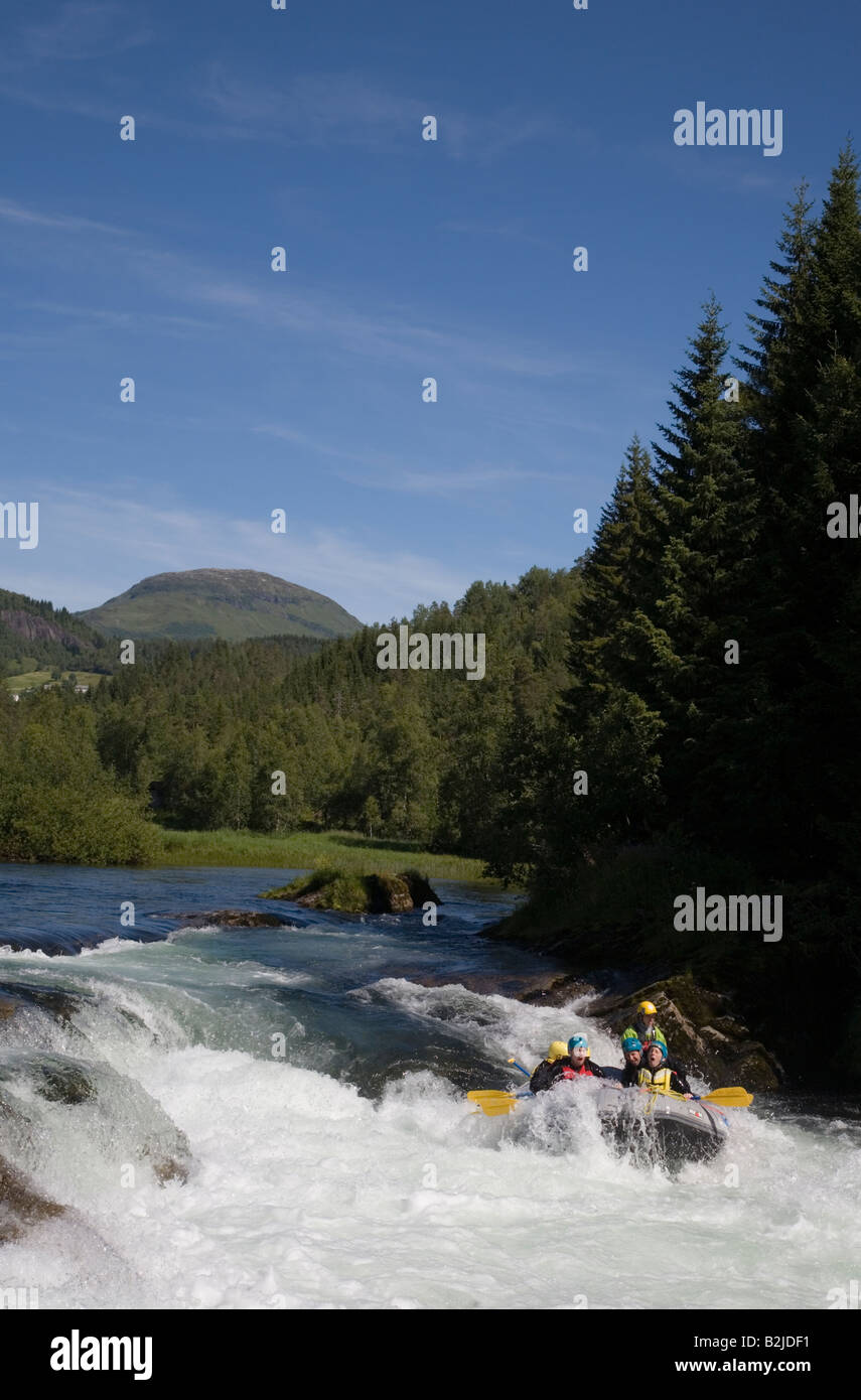 Norway Voss action sports rafting wild water rapids summer 2008 Stock Photo