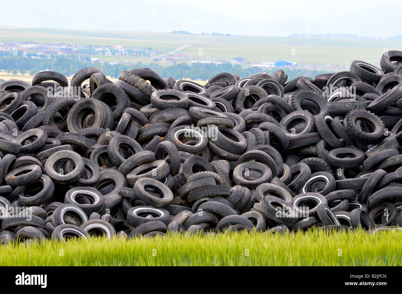 Rubber tires Stock Photo