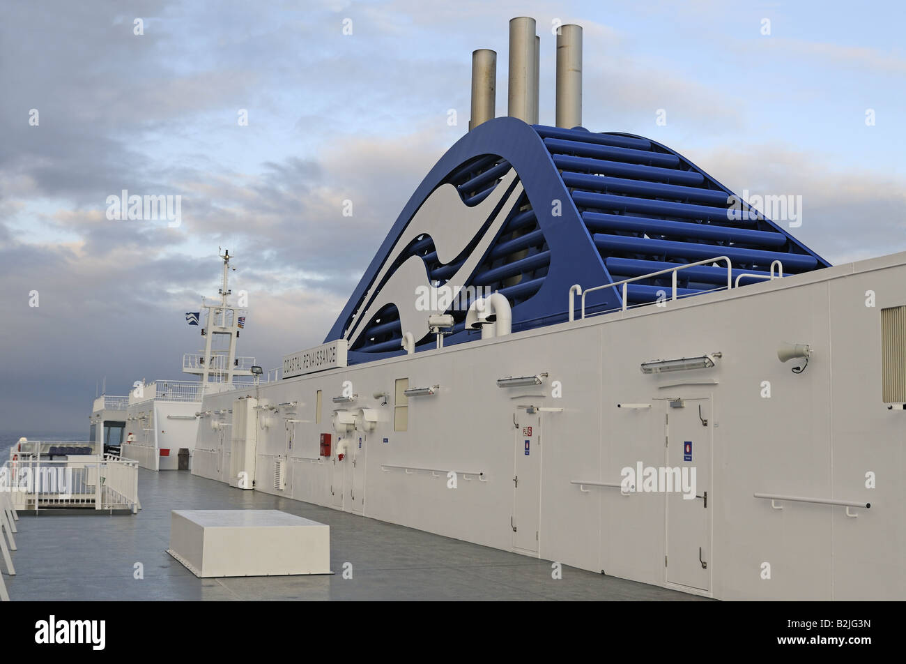 The Canadian ferry Coastal Renaissance sailing between Vancouver City and Nanaimo on Vancouver Island Stock Photo