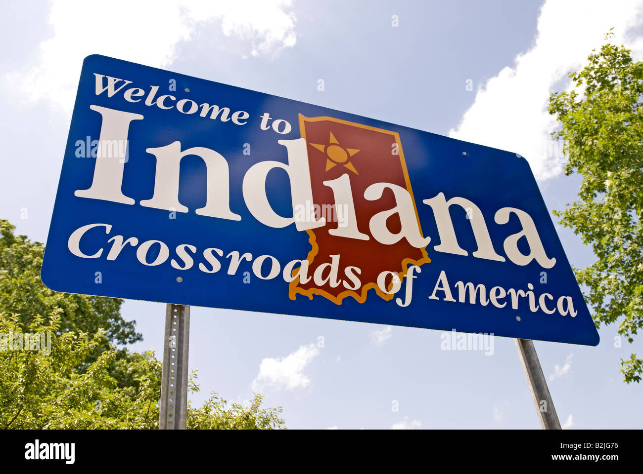 to Indiana Sign USA Stock Photo Alamy