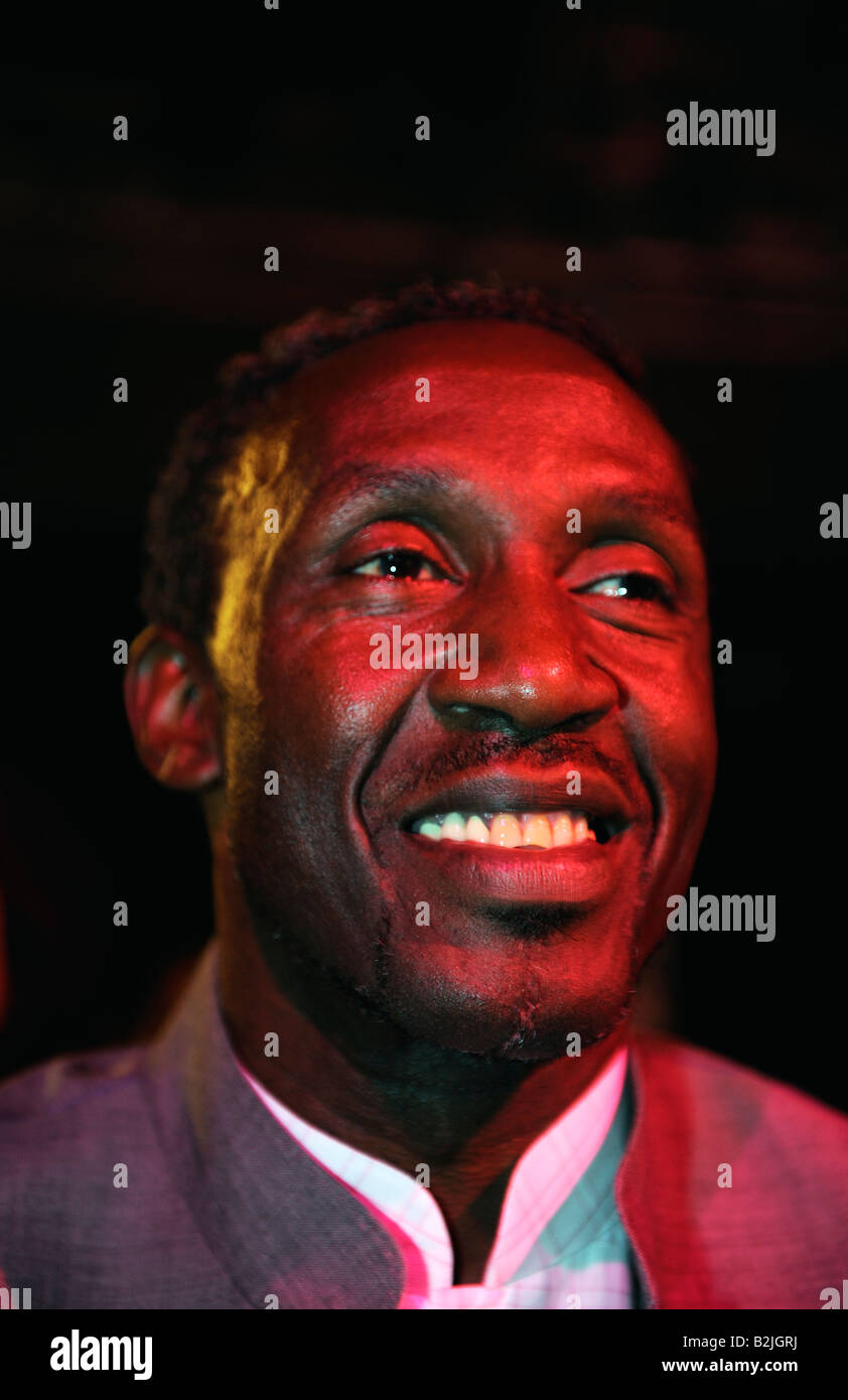 Linford Christie in Beijing, China. 31-Jul-2008 Stock Photo
