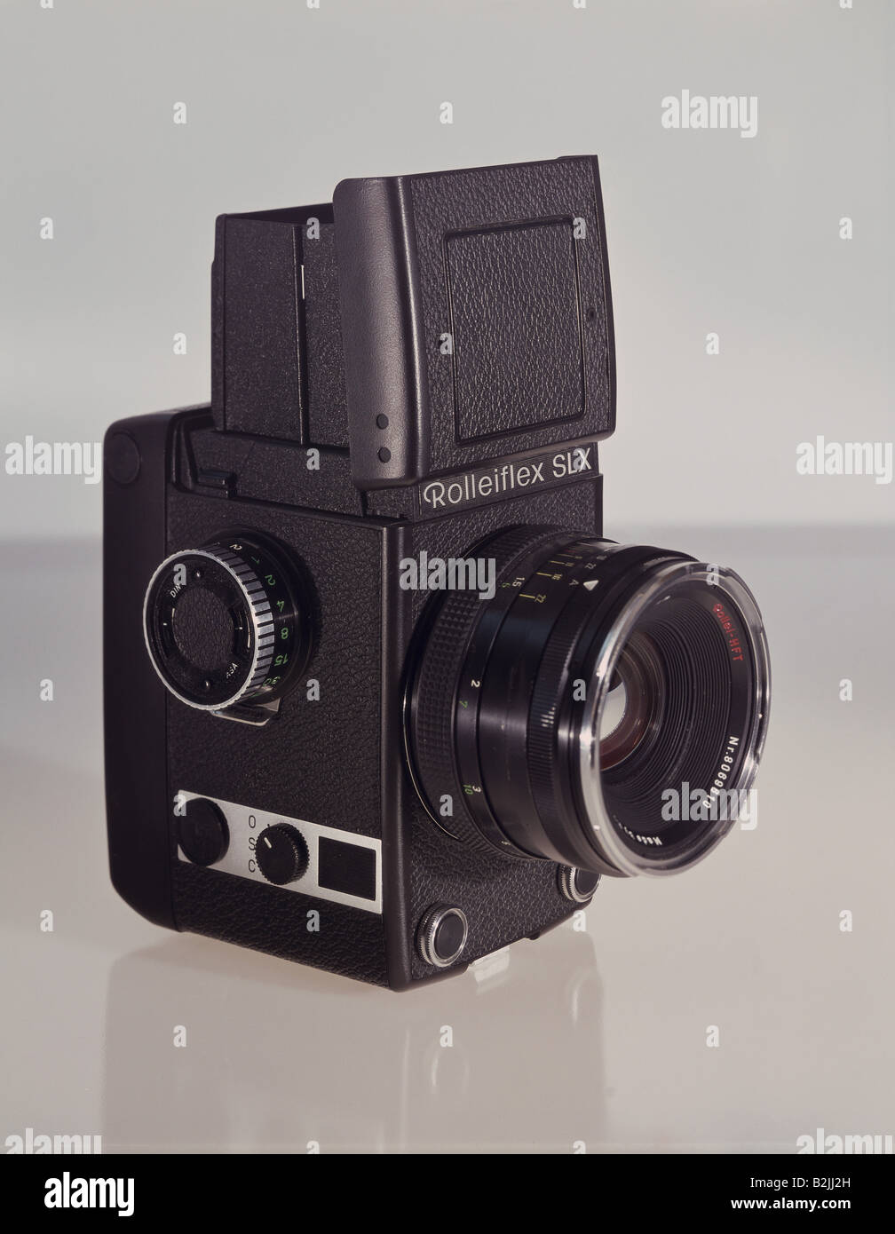 photography, cameras, 6 x 6 reflex camera Rolleiflex SLX, produced by Rollei GmbH Brunswick, Germany, since 1976, Stock Photo