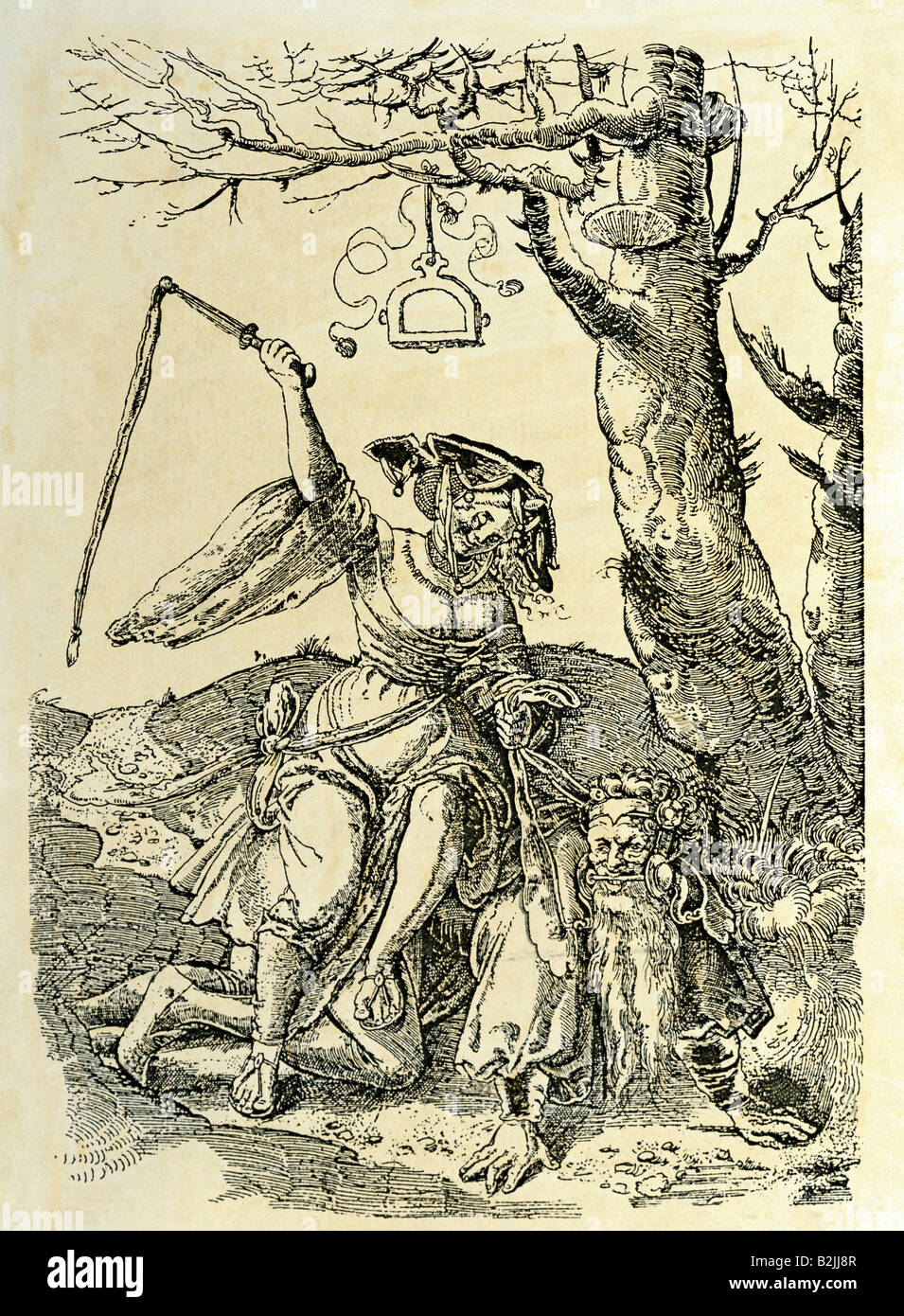 people, women, 16th - 18th century, 'Weibermacht' (The power of women), copper engraving, Southern Germany or Switzerland, circa 1530, private collection, Artist's Copyright has not to be cleared Stock Photo