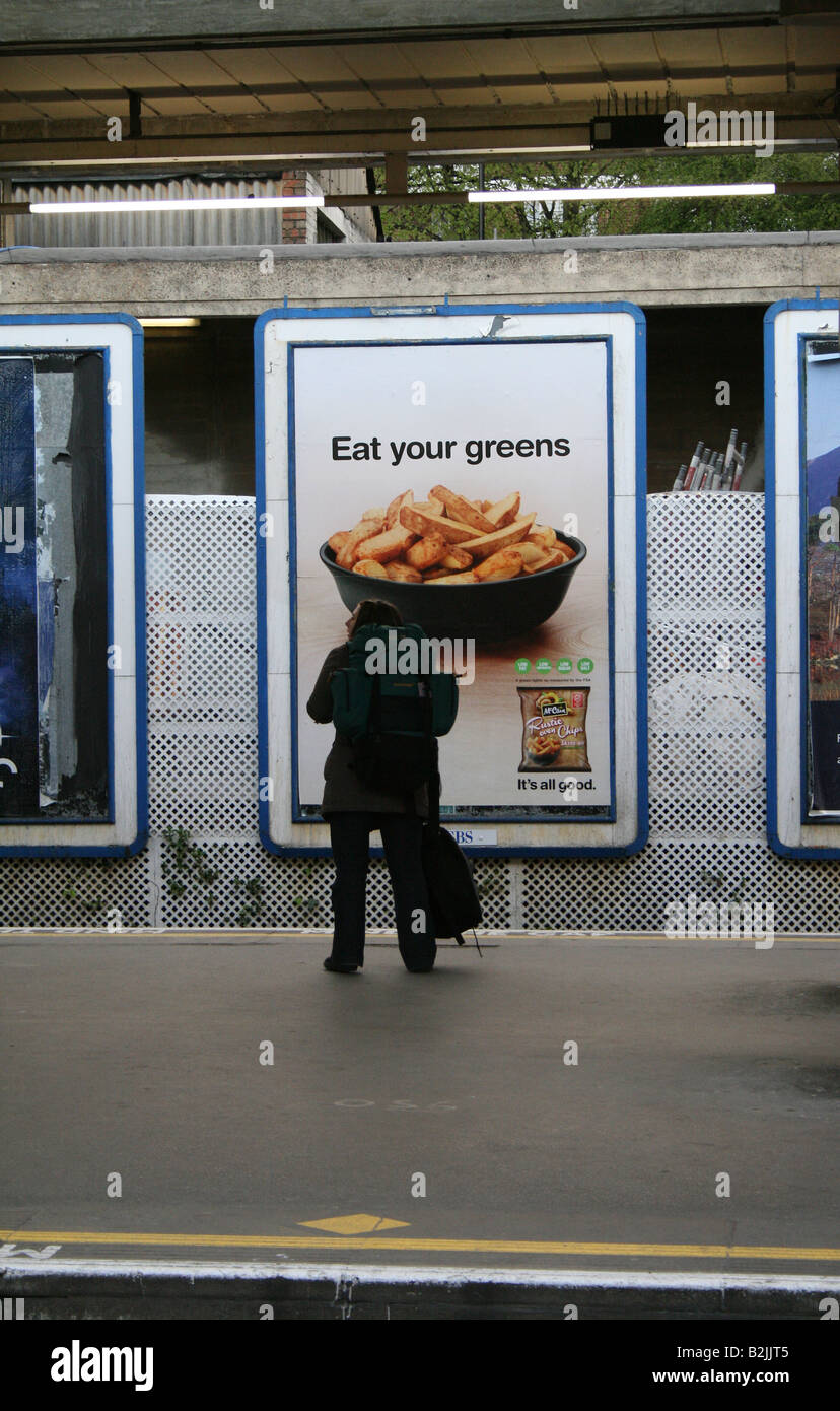 eat your greens - french fries Stock Photo