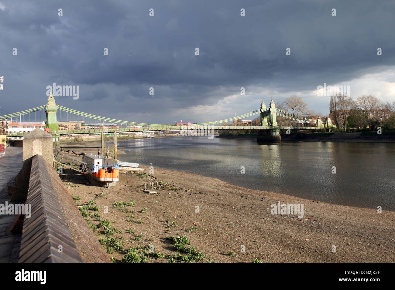 Hammersmith bridge London Stock Photo Alamy