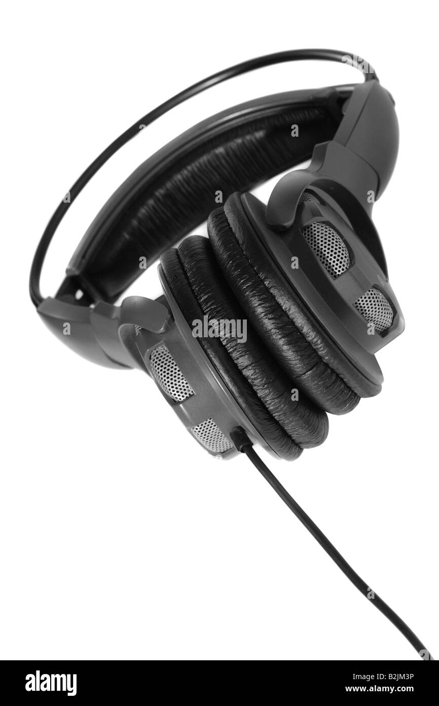Headphones Close up a photo of studio headphones Stock Photo - Alamy