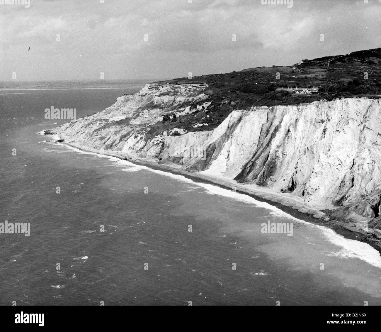 geography / travel, Great Britain, England, Isle of Wight, landscape / landscapes, Alum Bay, sandstone rocks, 1950s, Stock Photo