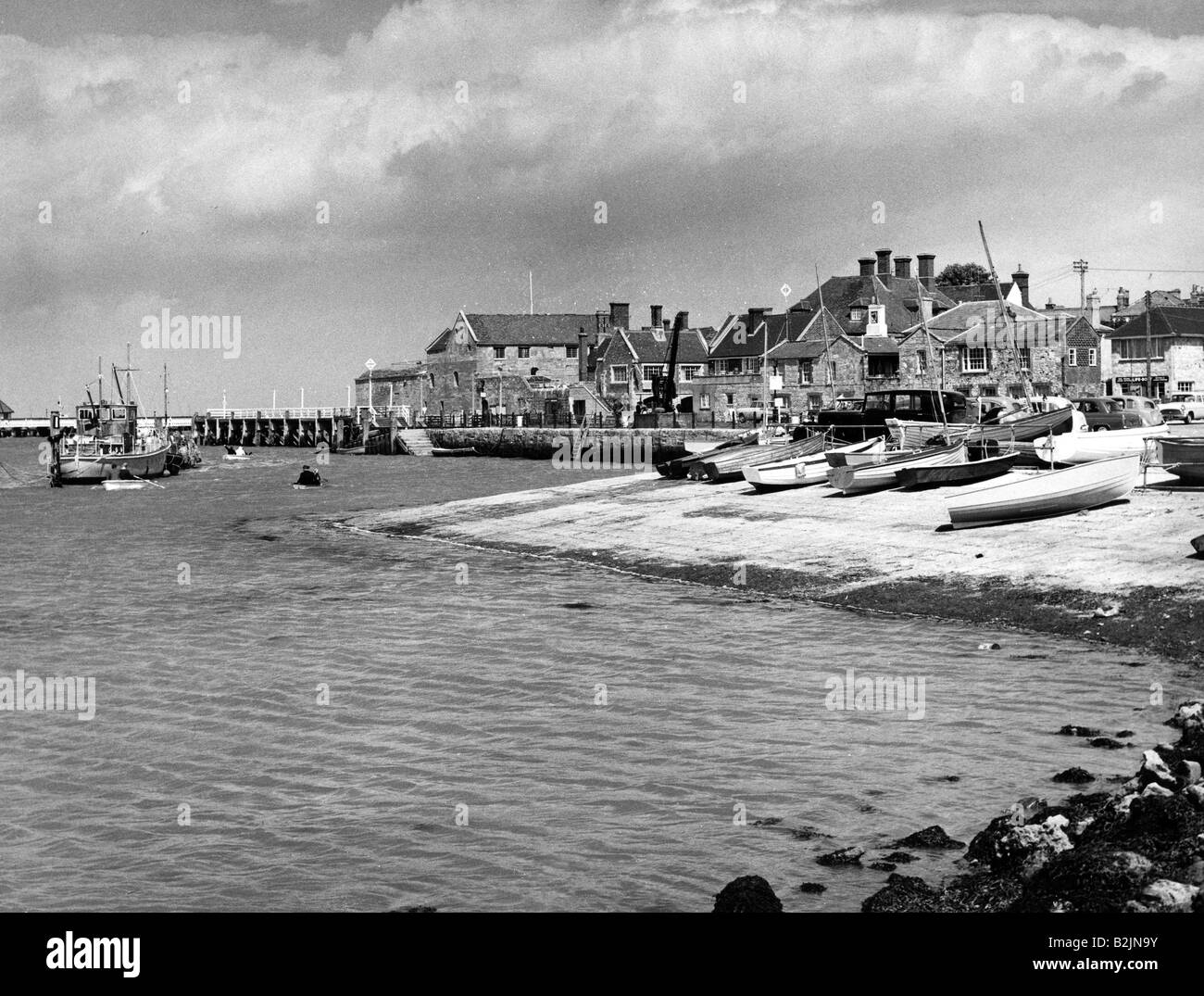 Isle of wight houses Black and White Stock Photos & Images - Alamy