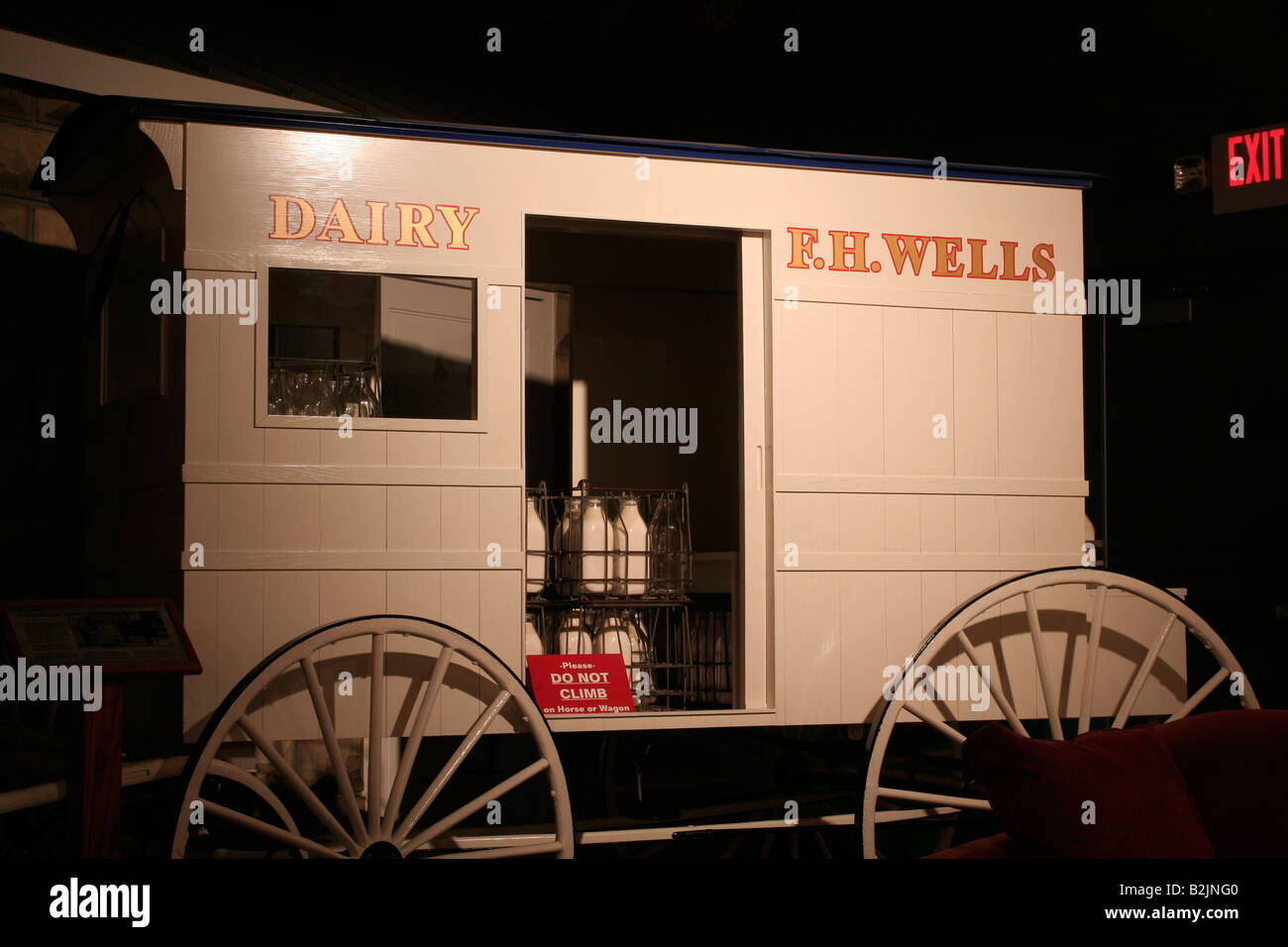 Wells dairy wagon Blue Bunny museum Le Mars Iowa Stock Photo Alamy