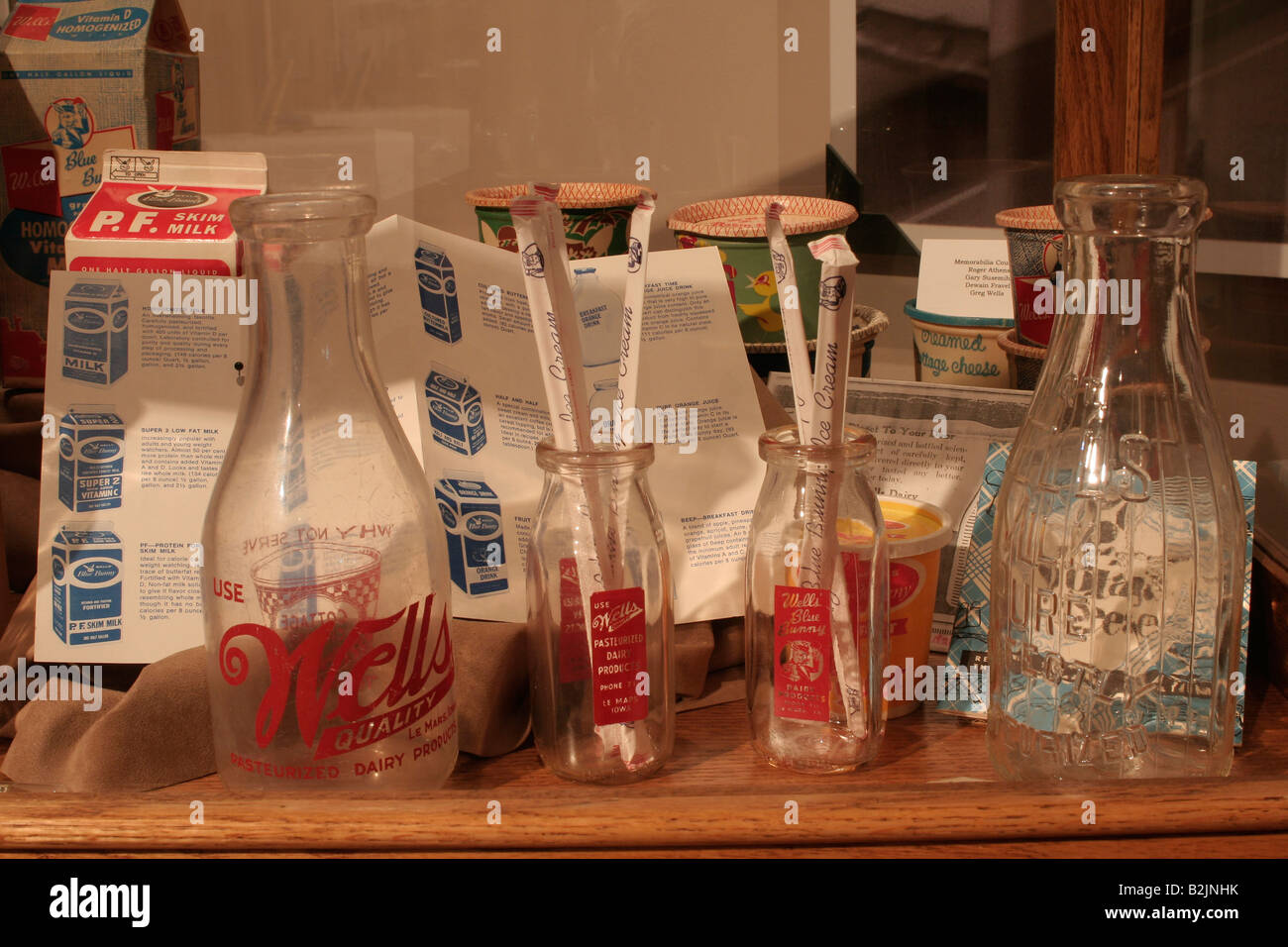 Wells dairy historical product containers Blue Bunny museum Le Mars