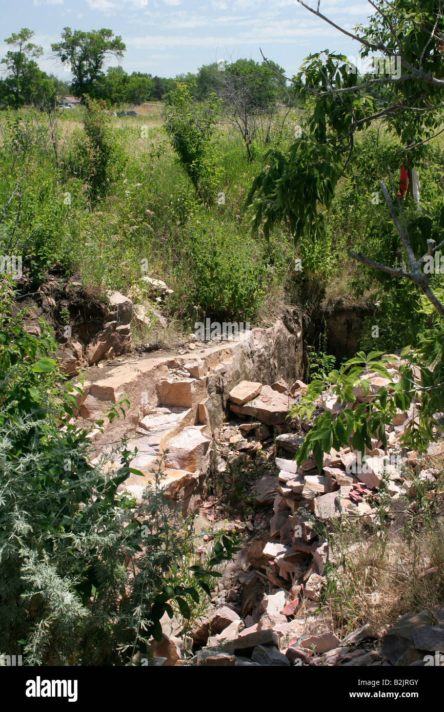 Catlinite pipestone quarry used by modern native americans Pipestone